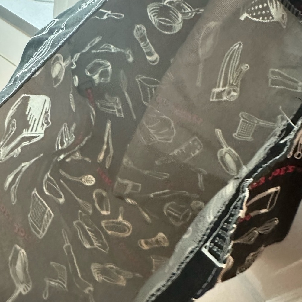 Trader Joe's Black Chef Tote Bag - Picture 2 of 2